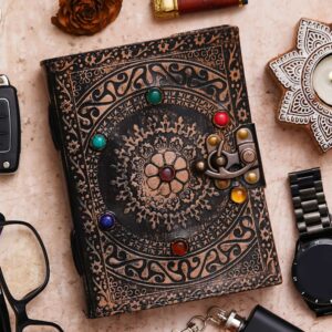 Vintage Handmade Genuine Leather Diary Journal | Premium Antique String Closure | 200 Handmade Unruled Pages DIARY-30