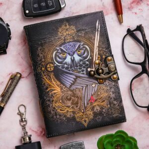 Vintage Handmade Genuine Leather Diary Journal | Premium Antique String Closure | 200 Handmade Unruled Pages DIARY-56