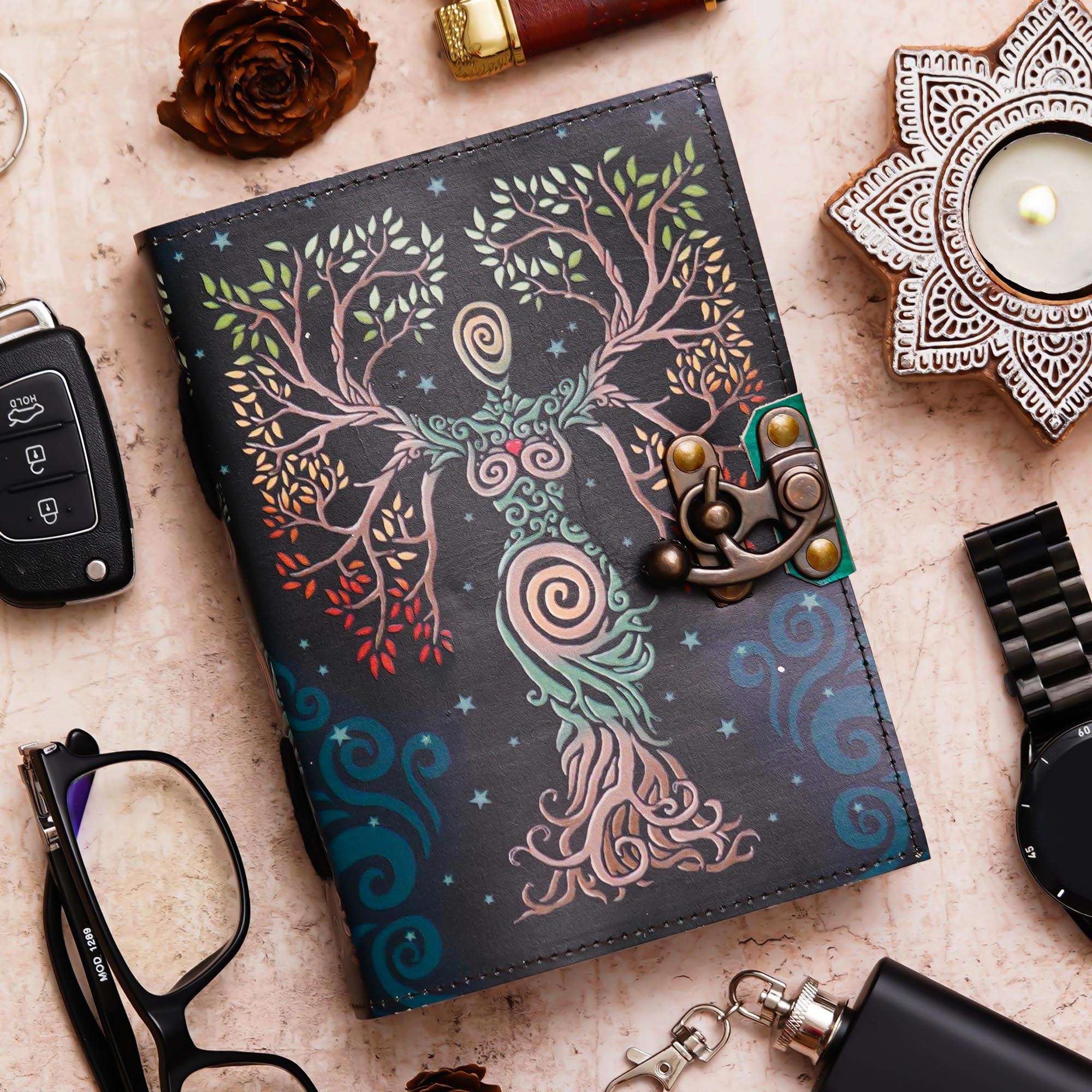 Vintage Handmade Genuine Leather Diary Journal | Premium Antique String Closure | 200 Handmade Unruled Pages DIARY-53
