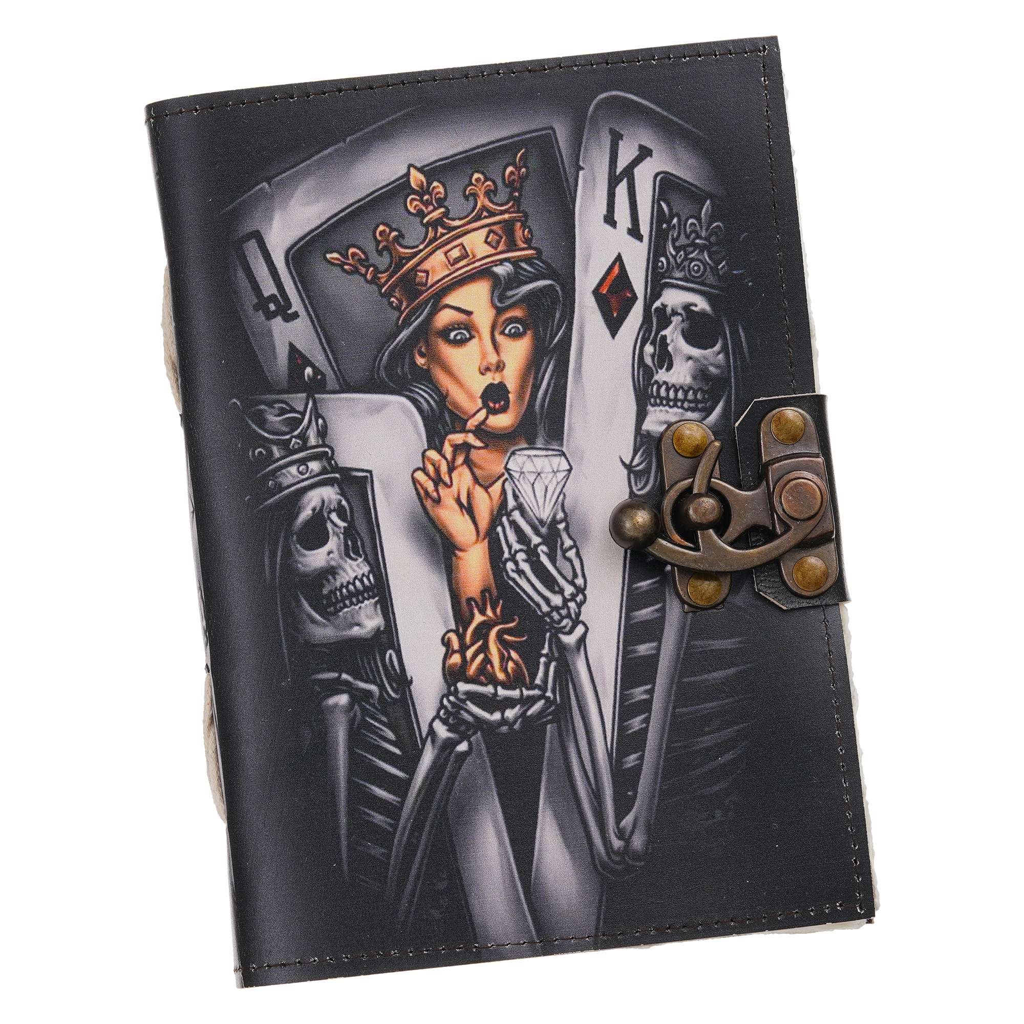 Vintage Handmade Genuine Leather Diary Journal | Premium Antique String Closure | 200 Handmade Unruled Pages DIARY-34 - Image 4