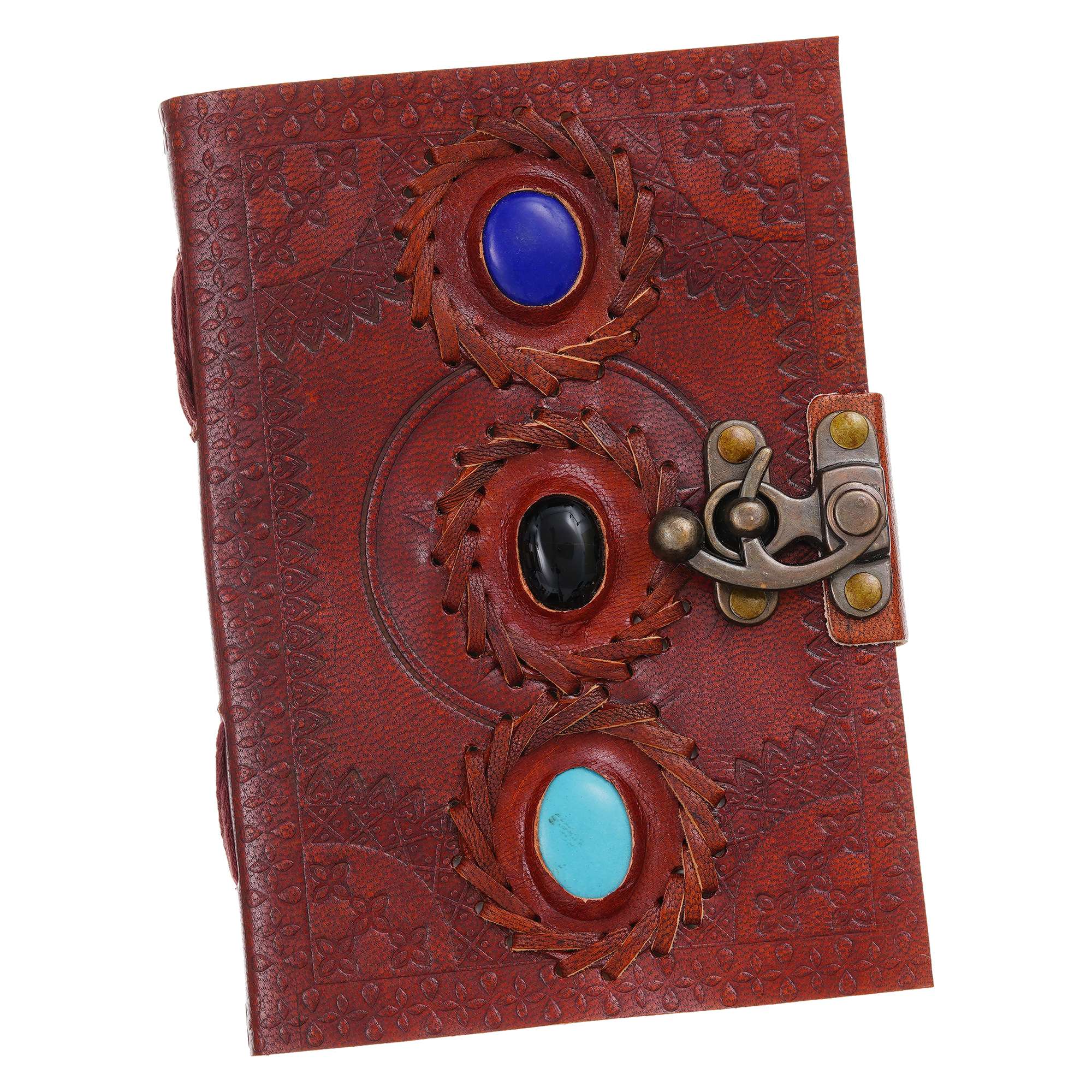 Vintage Handmade Genuine Leather Diary Journal | Premium Antique String Closure | 200 Handmade Unruled Pages DIARY-24 - Image 3